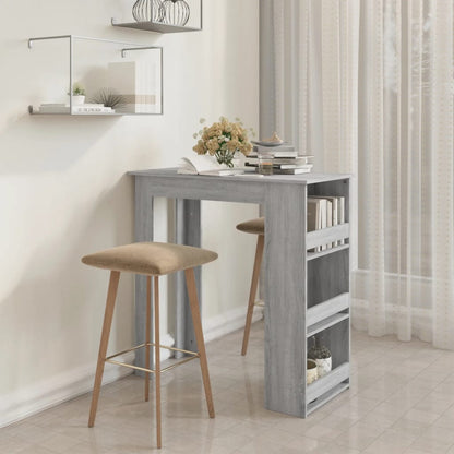 Bar Table with Storage Rack Grey Sonoma 102x50x103.5cm Engineered Wood