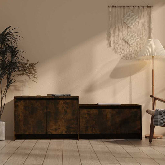 Tv Cabinet | Smoked Oak | Engineered Wood | Medium |  Modular