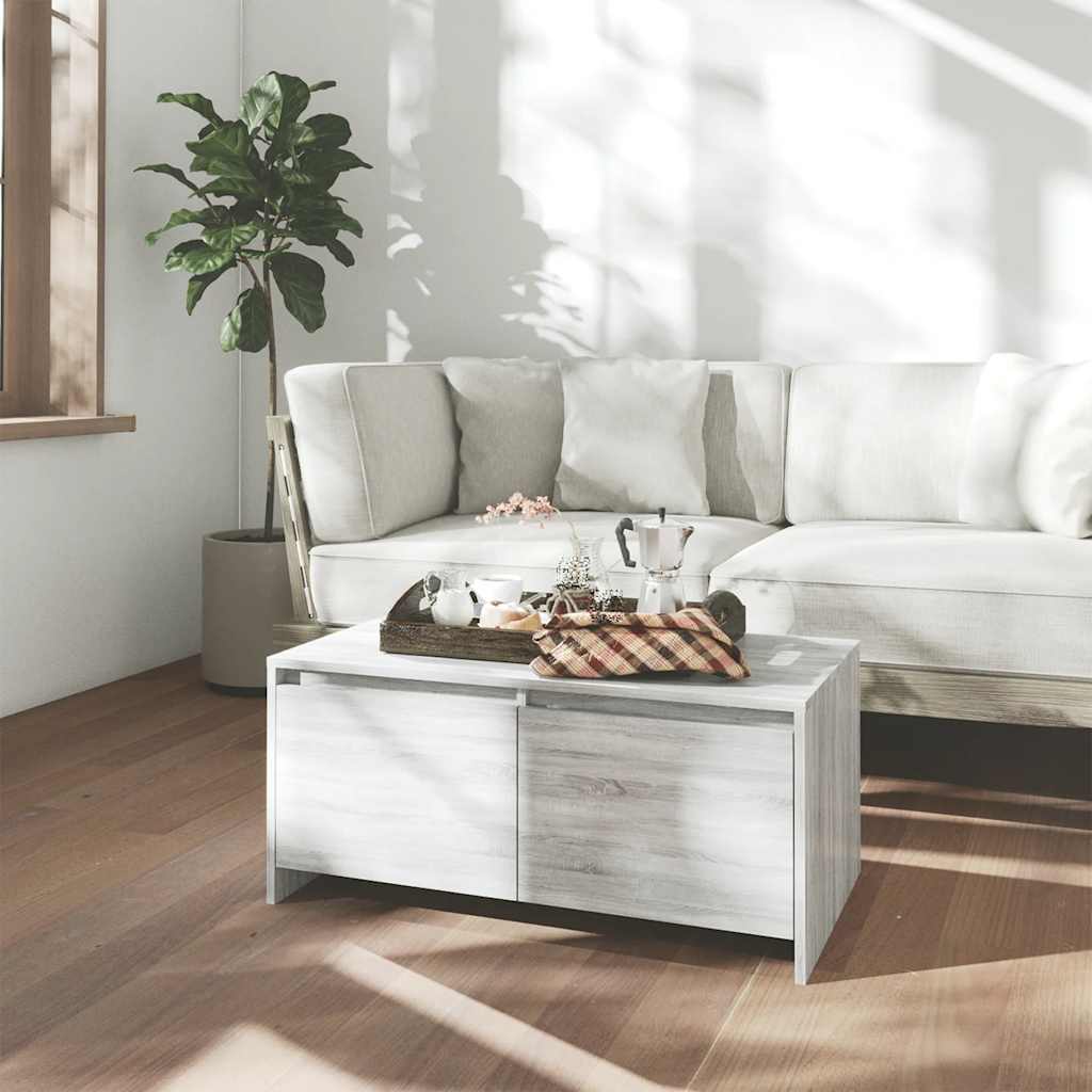 Coffee Table Grey Sonoma 90x50x41.5 cm Engineered Wood
