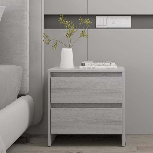 Bedside Cabinet | Grey Sonoma | Engineered Wood | Medium