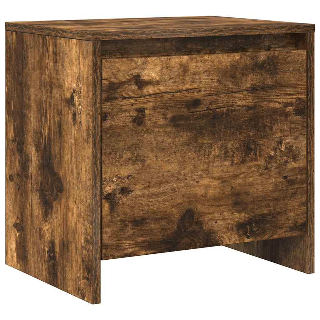 Bedside Cabinet Smoked Oak 45x34x44.5 cm Engineered Wood