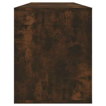 TV Cabinet Smoked Oak 130x35x50 cm Engineered Wood