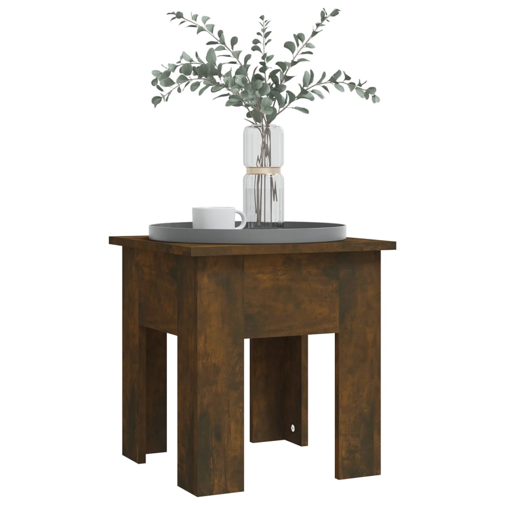 Coffee Table Smoked Oak 40x40x42 cm Engineered Wood