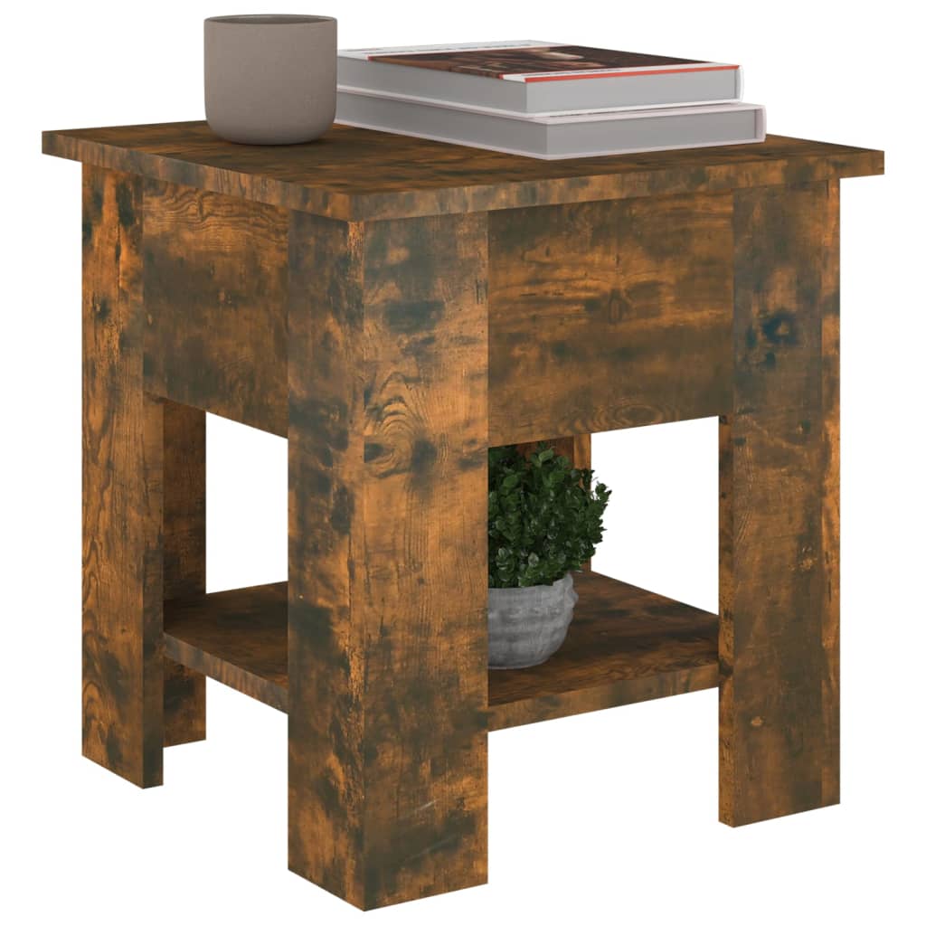 Coffee Table Smoked Oak 40x40x42 cm Engineered wood