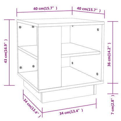 Coffee Table Grey Sonoma 40x40x43 cm Engineered Wood