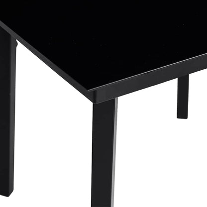 Garden Dining Table Black Powder-coated steel, glass Medium Tough