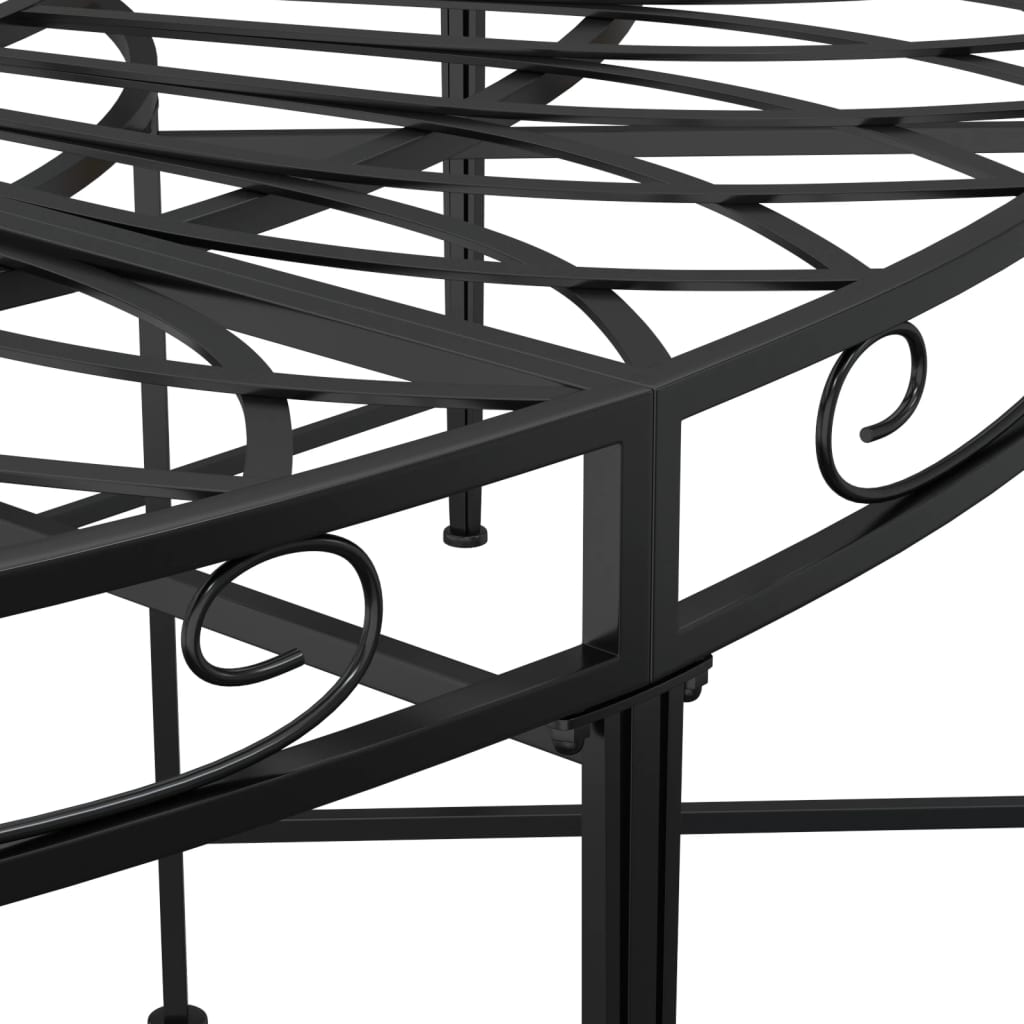 Tree Bench | Black | Steel | Large | Durable | Tree Bench | Round
