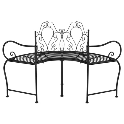 Tree Bench 59.1" Black Steel
