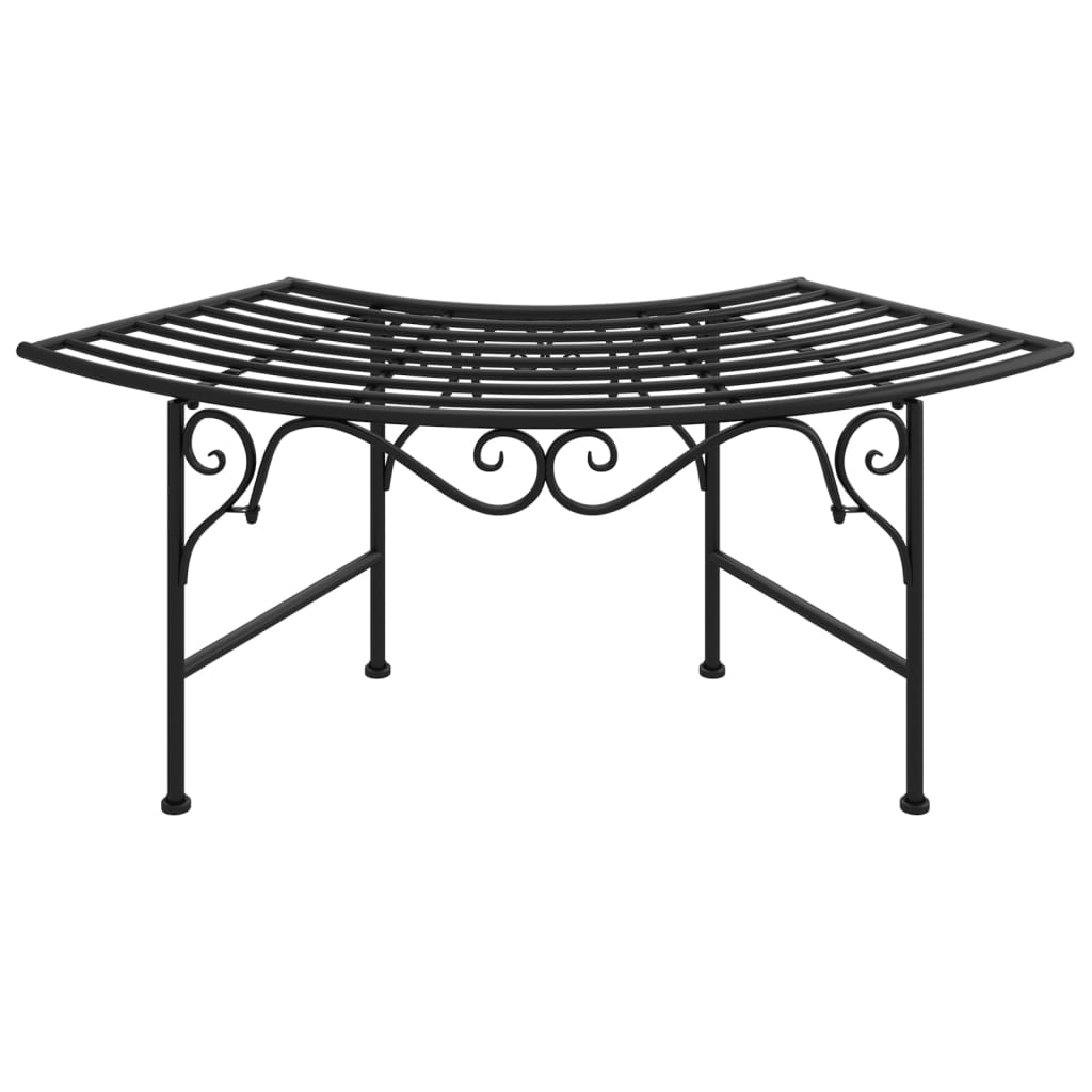 Tree Bench 44.5" Black Steel