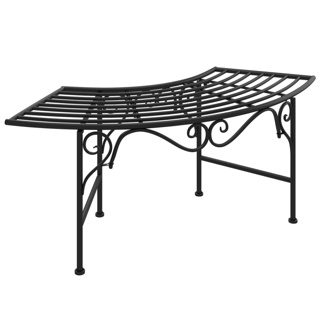 Tree Bench 44.5" Black Steel