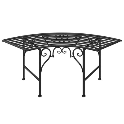 Tree Bench 44.5" Black Steel