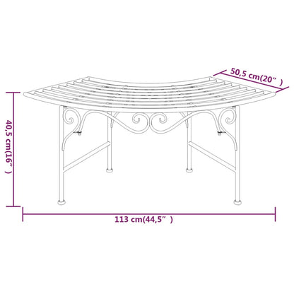 Tree Bench 44.5" Black Steel