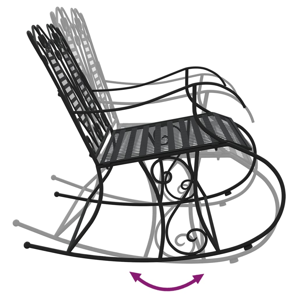 Rocking Bench | Black | Steel | Standard | Rocking Bench | Rectangular