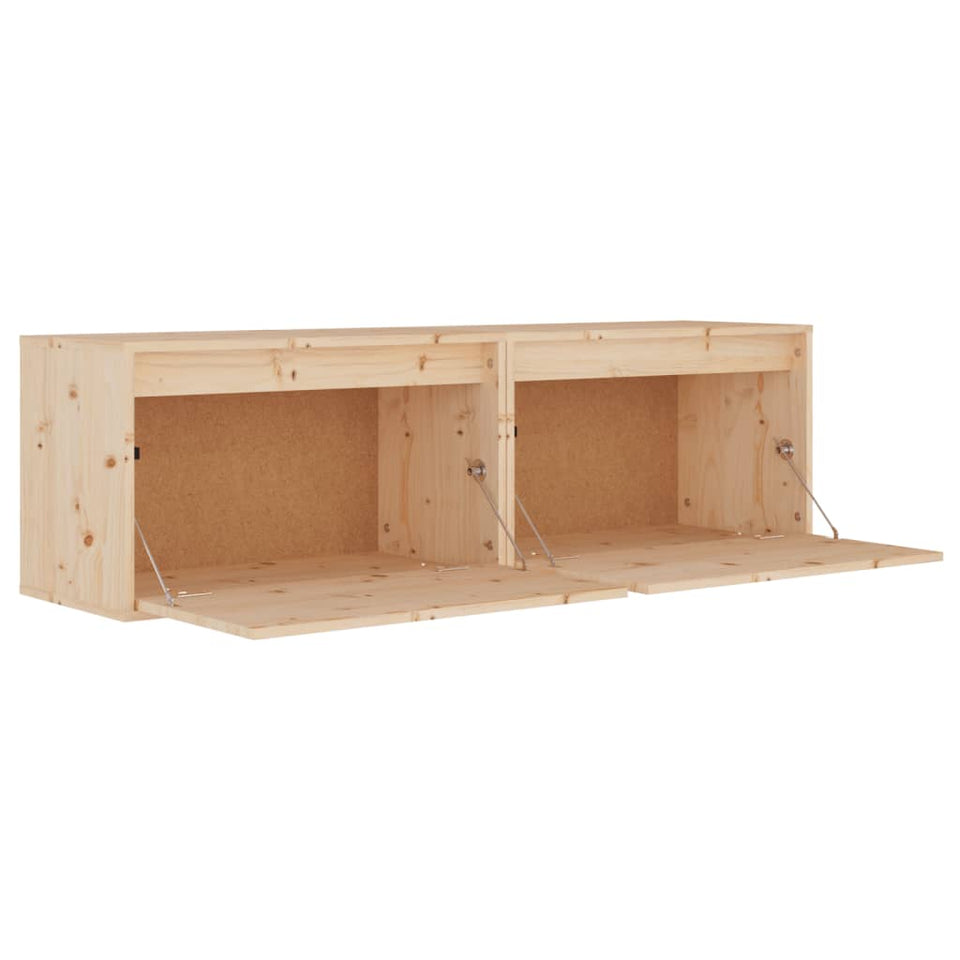 Wall Cabinets 2 pcs 60x30x35 cm Solid Pinewood