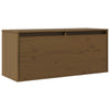 Wall Cabinet Honey Brown 80x30x35 cm Solid Wood Pine