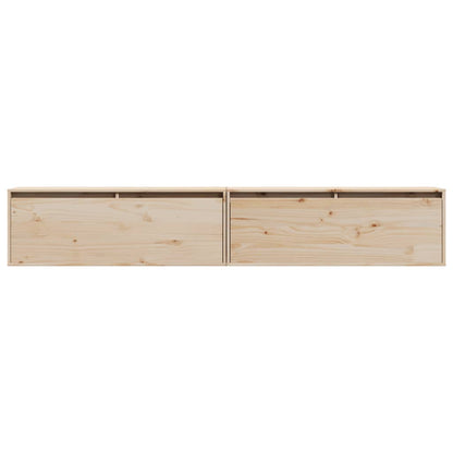 Wall Cabinets 2 pcs 100x30x35 cm Solid Wood Pine