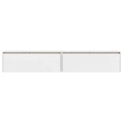 Wall Cabinets 2pcs White 100x30x35 cm Solid Wood Pine
