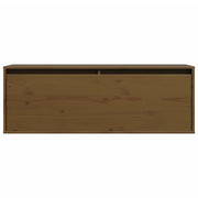 Wall Cabinet Honey Brown 100x30x35 cm Solid Wood Pine