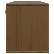 Wall Cabinet Honey Brown 100x30x35 cm Solid Wood Pine