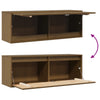 Wall Cabinet Honey Brown 100x30x35 cm Solid Wood Pine