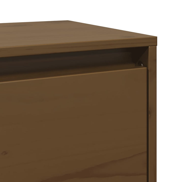 Wall Cabinet Honey Brown 100x30x35 cm Solid Wood Pine