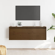 Wall Cabinet Honey Brown 100x30x35 cm Solid Wood Pine