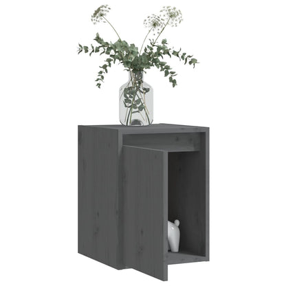 Wall Cabinets 2pcs Grey 30x30x40 cm Solid Wood Pine