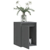 Wall Cabinets 2 pcs Grey 30x30x40 cm Solid Wood Pine