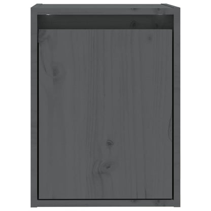 Wall Cabinets 2pcs Grey 30x30x40 cm Solid Wood Pine
