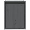 Wall Cabinets 2 pcs Grey 30x30x40 cm Solid Wood Pine