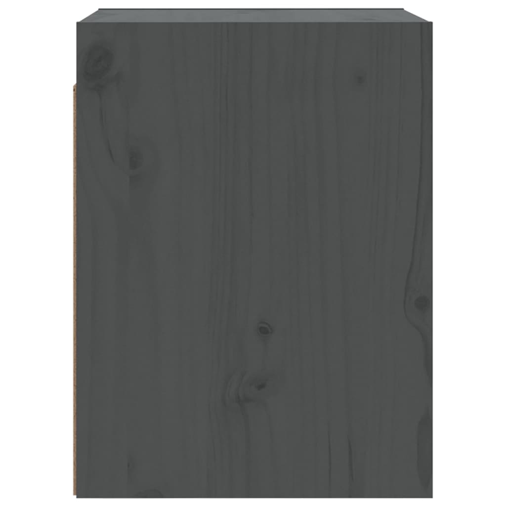 Wall Cabinets 2pcs Grey 30x30x40 cm Solid Wood Pine