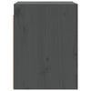 Wall Cabinets 2 pcs Grey 30x30x40 cm Solid Wood Pine