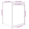 Wall Cabinets 2 pcs Grey 30x30x40 cm Solid Wood Pine