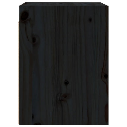 Wall Cabinets 2pcs Black 30x30x40 cm Solid Wood Pine