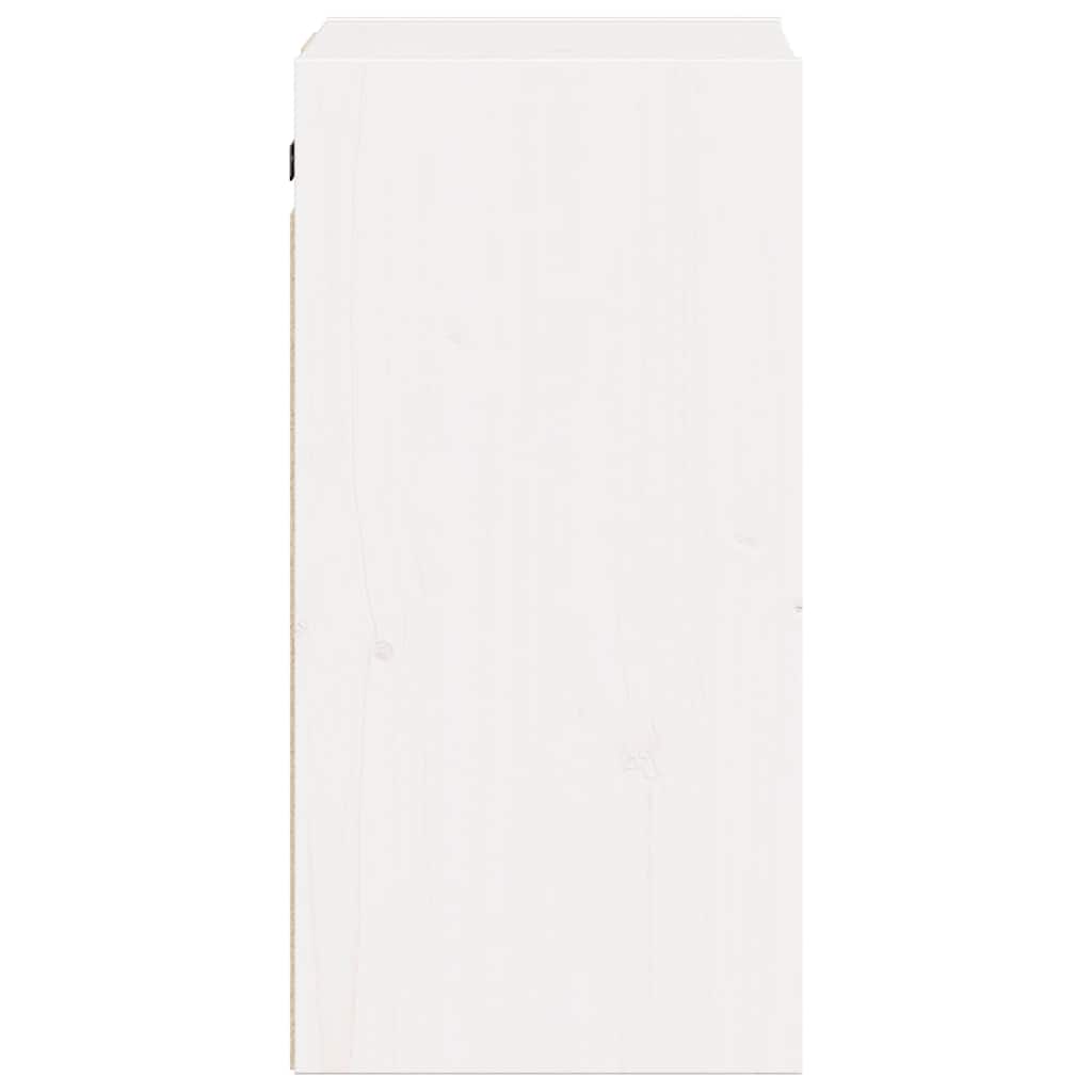 Wall Cabinet White 30x30x60 cm Solid Wood Pine