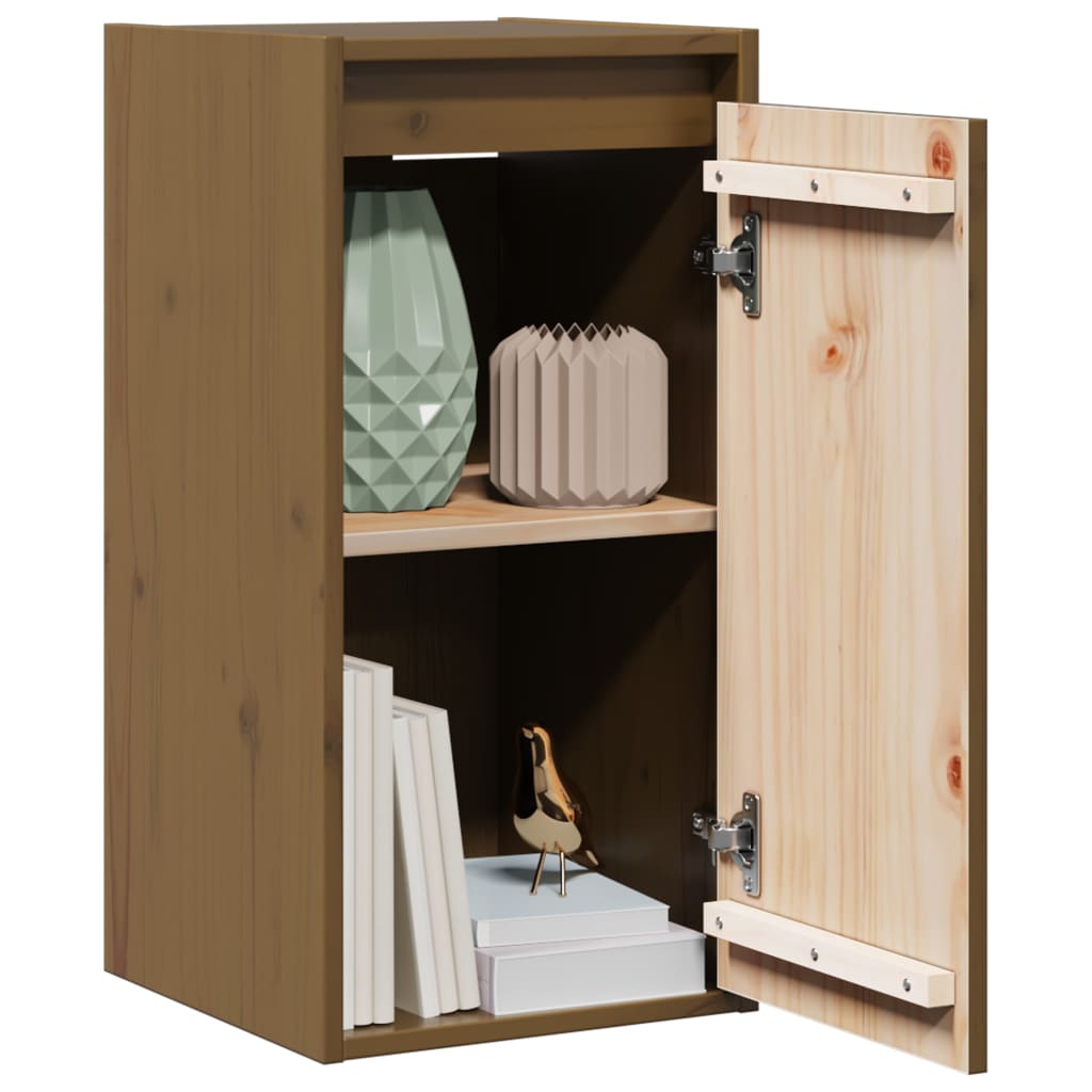 Wall Cabinet Honey Brown 30x30x60 cm Solid Wood Pine