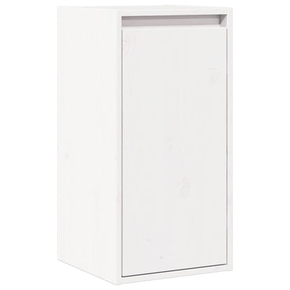 Wall Cabinet White 30x30x100 cm Solid Pinewood