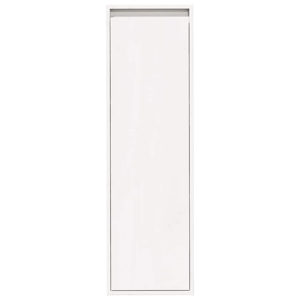 Wall Cabinet White 30x30x100 cm Solid Pinewood