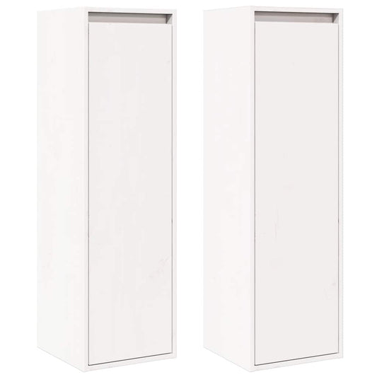 Wall Cabinet | Set of 2 | White | Solid Pine wood | Medium | Wall Cabinet