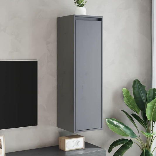 Wall Cabinet | Set of 2 | Grey | Solid pine wood | 30x30x100 cm