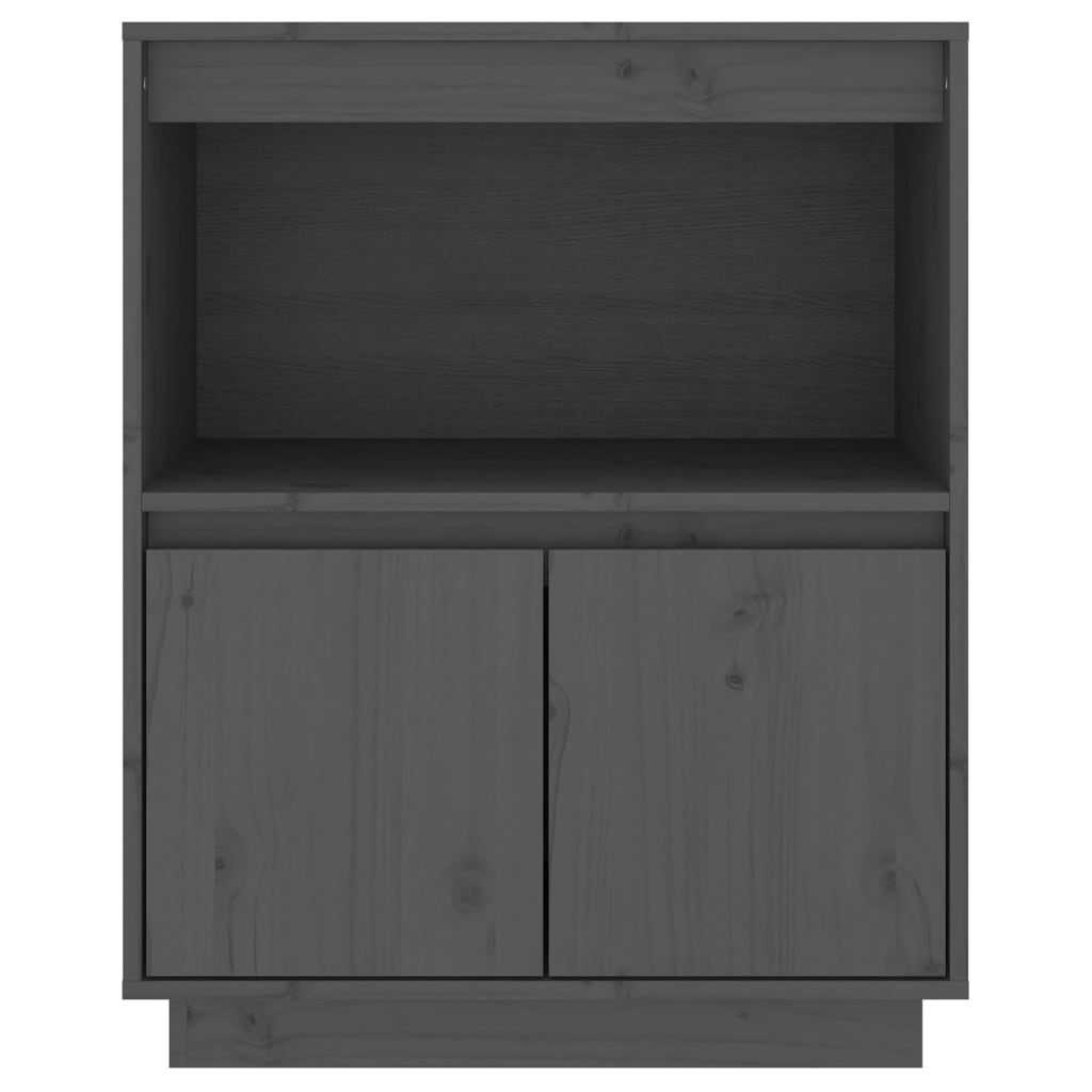 Sideboard Grey 60x34x75 cm Solid Wood Pine