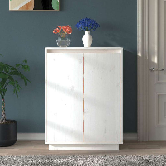 Shoe Cabinet | White | Solid pinewood | Medium | Shoe Cabinet