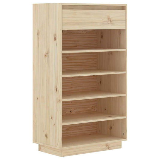 Shoe Cabinet 60x34x105 cm Solid Wood Pine