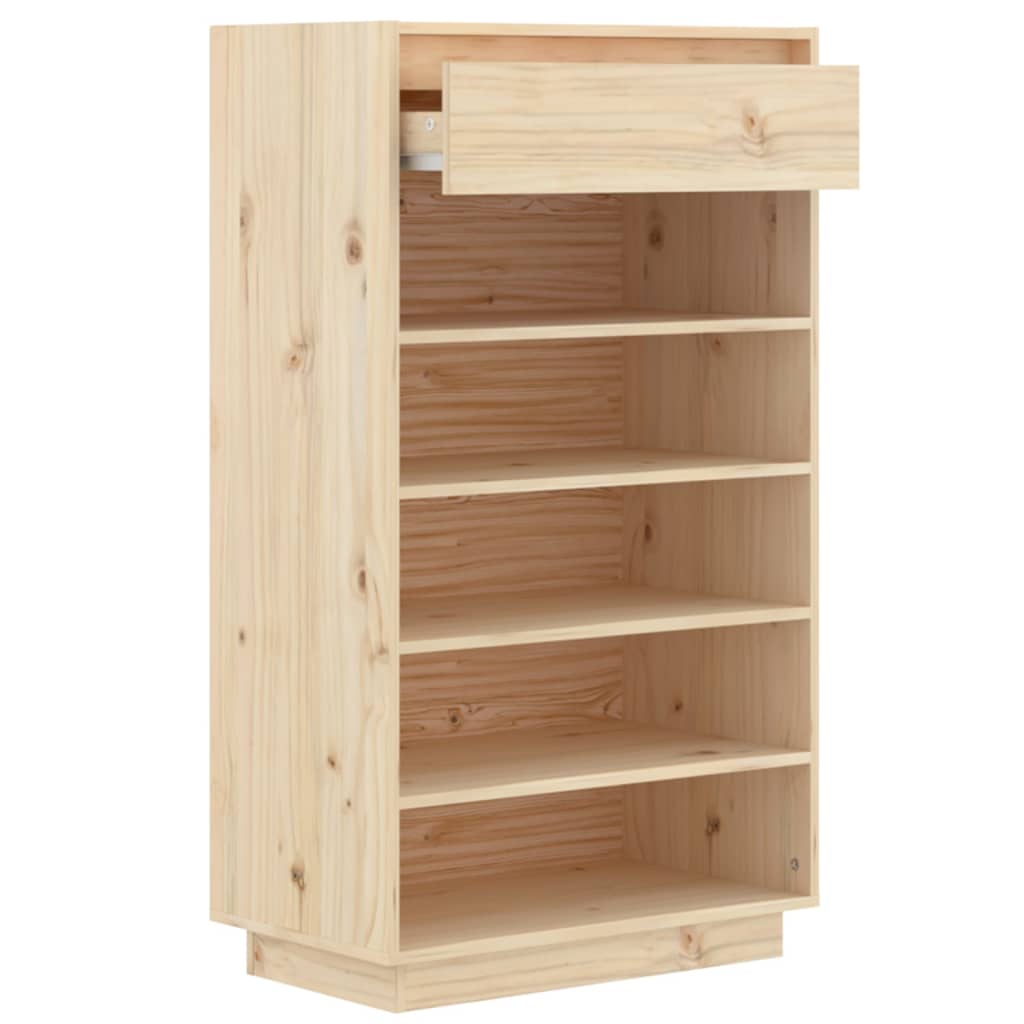 Shoe Cabinet 60x34x105 cm Solid Wood Pine