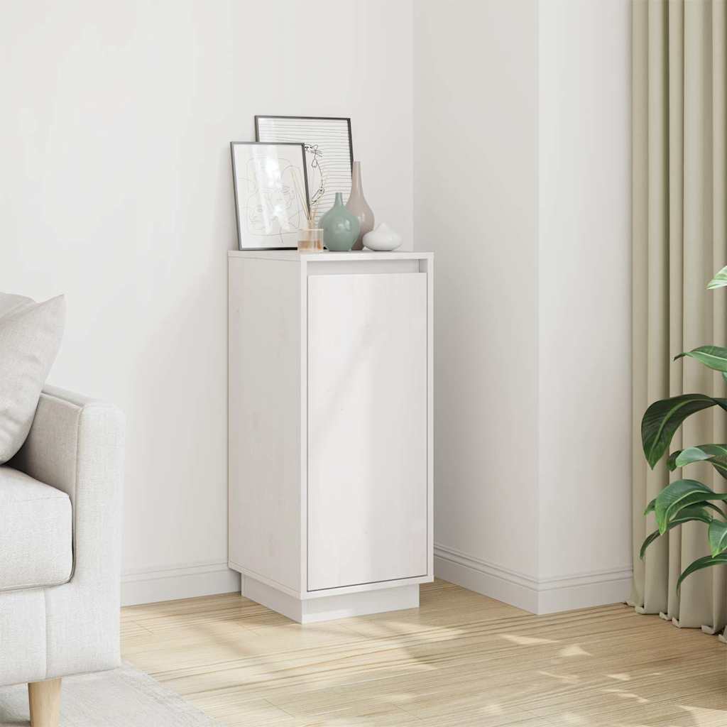 Sideboard White 31.5x34x75 cm Solid Wood Pine