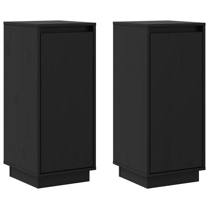 Sideboard | Set of 2 | Black | Solid pinewood | Medium | Sideboard