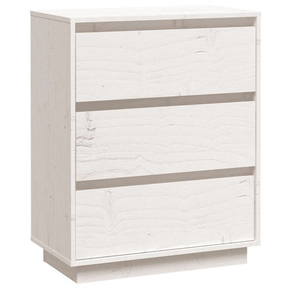 Sideboard White 60x34x75 cm Solid Wood Pine