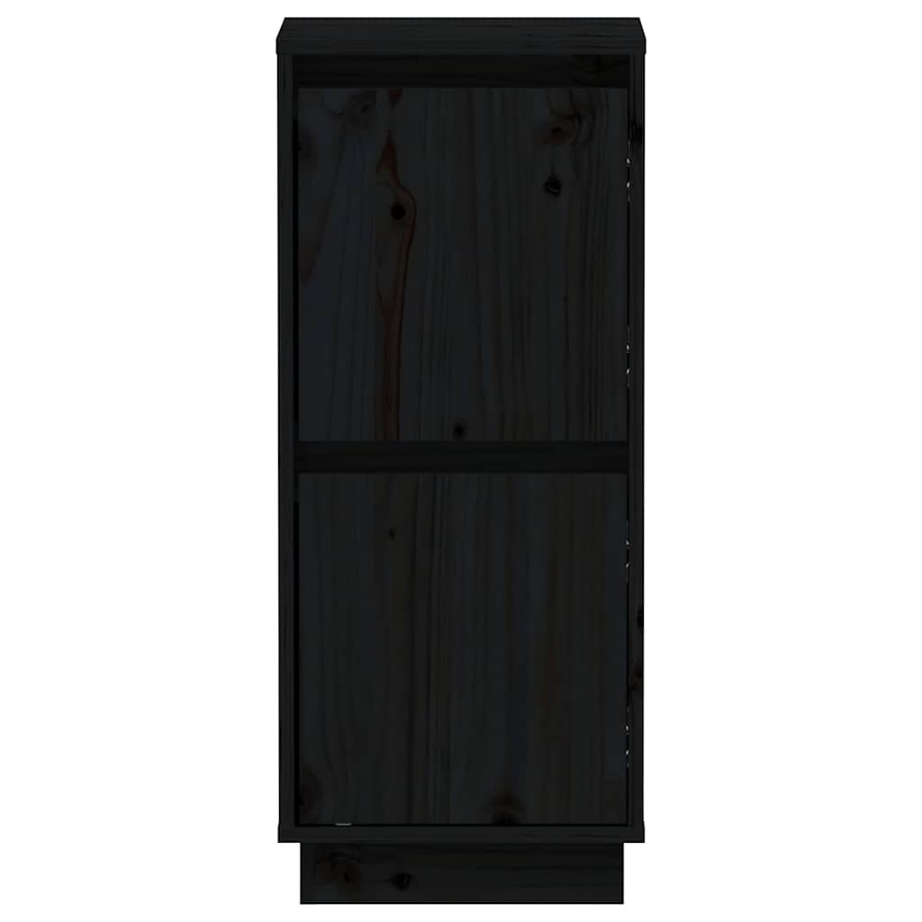 Sideboard | Set of 2 | Black | Solid pine wood, MDF | Standard