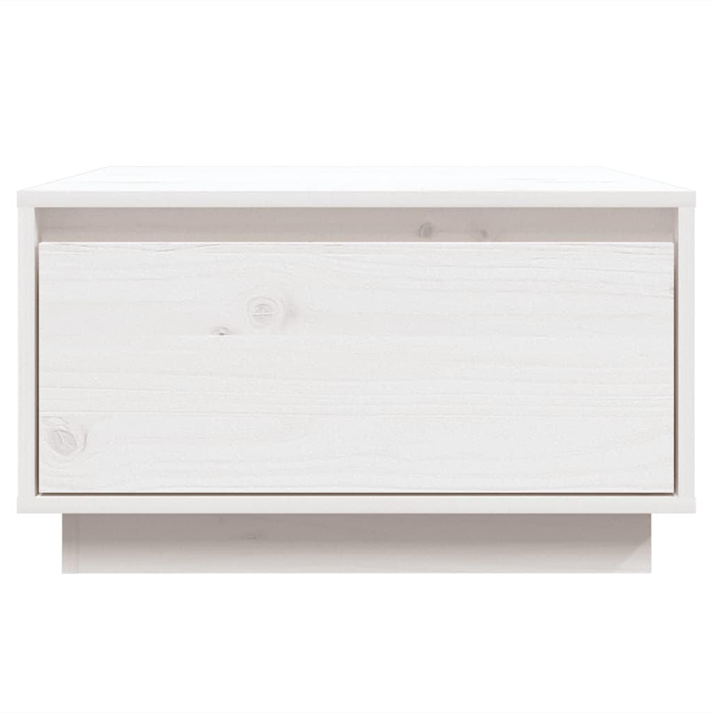 Coffee Table White 55x56x32 cm Solid Wood Pine