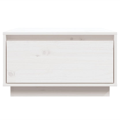Coffee Table White 55x56x32 cm Solid Wood Pine